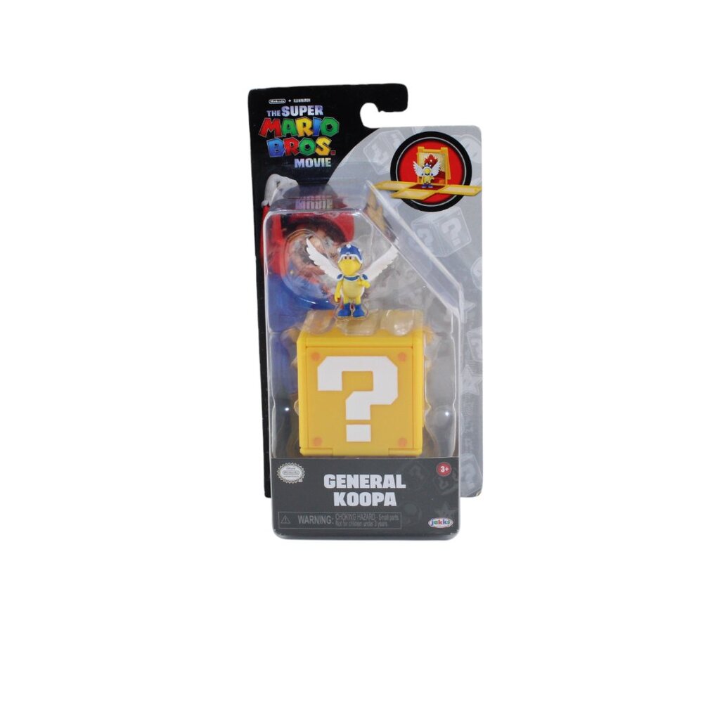 Super Mario Bros Movie General Koopa Figure w/ Question Block Jakks Pacific